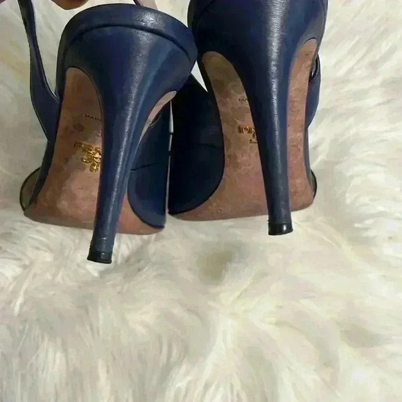 PRADA D.ORSAY PUMPS SANDAL COLOR BLUETTE - Picture 8 of 12